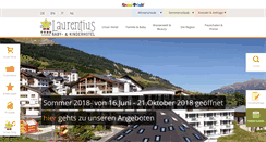 Desktop Screenshot of familienhotel-laurentius.com