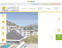 Tablet Screenshot of familienhotel-laurentius.com
